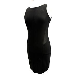 NWT Revolve Krisa Black Bodycon Mini Dress See Through Panels XS Sexy Classy